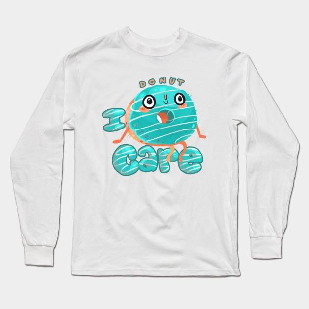 I donut care Long Sleeve T-Shirt by Sebbdraws